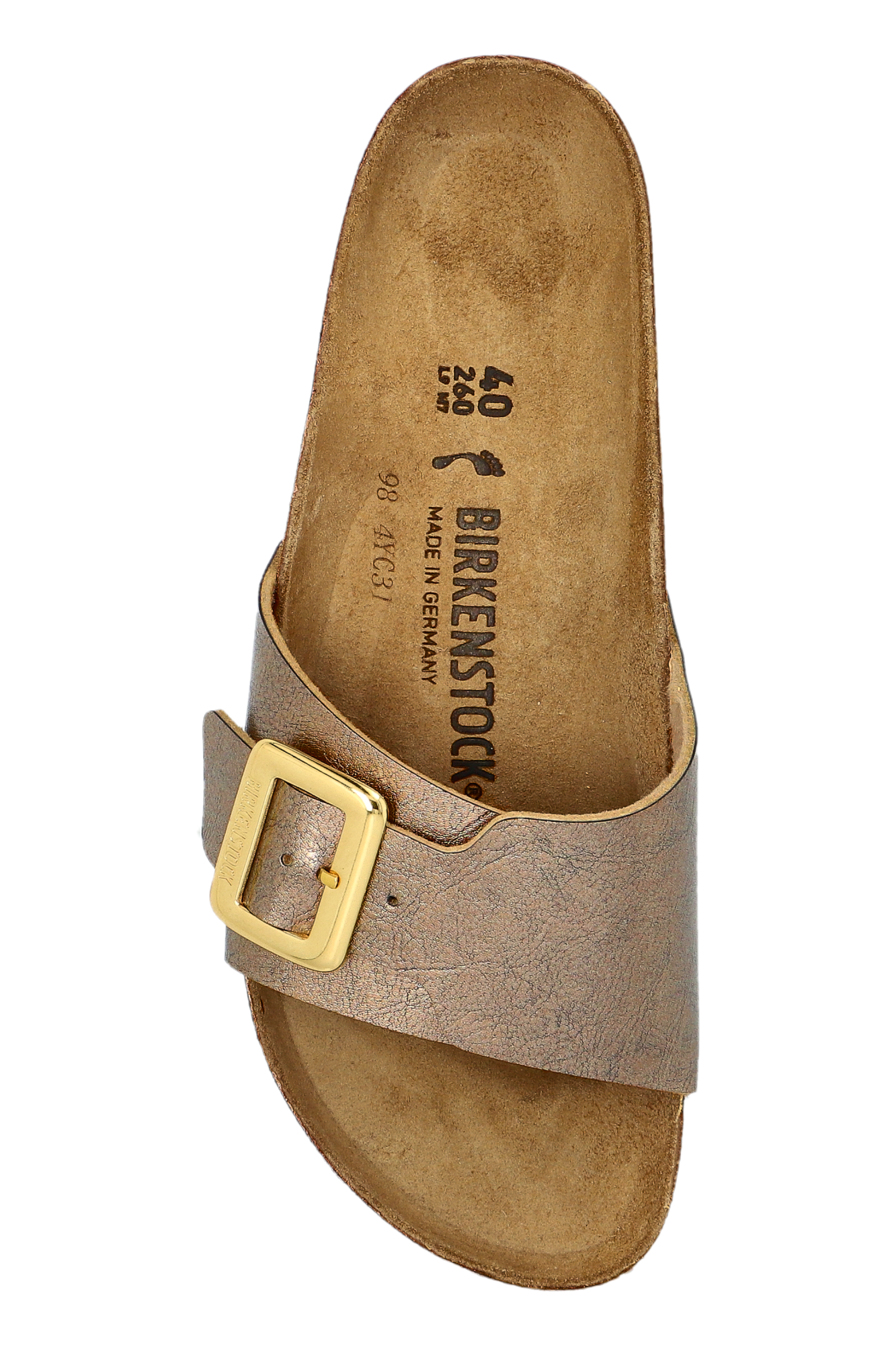 Złoty Klapki `Catalina Cushion Buckle` Birkenstock - Vitkac